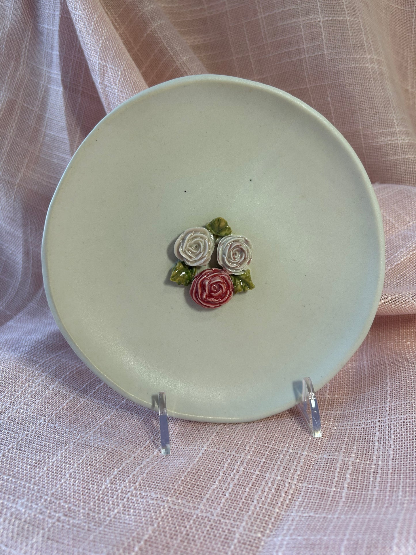 6" Round Trinket Dish - Blush Rose Collection