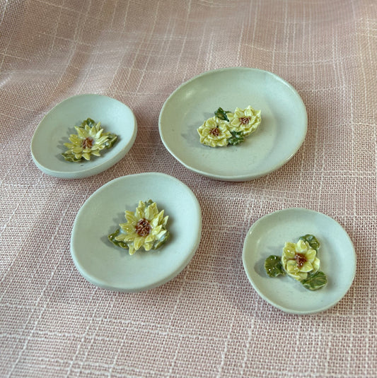 3" Round Trinket Dish - Sunflower Collection
