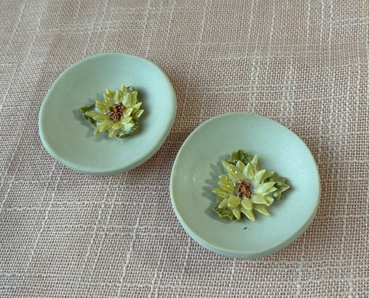 2.5" Round Trinket Dish - Sunflower Collection