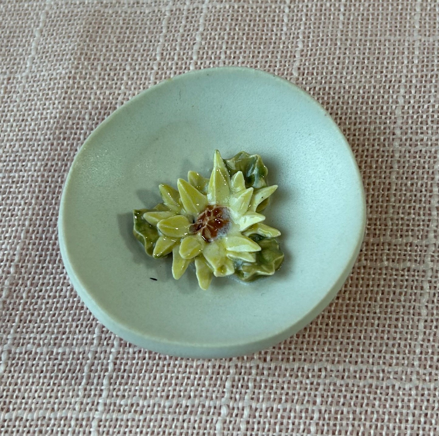 2.5" Round Trinket Dish - Sunflower Collection