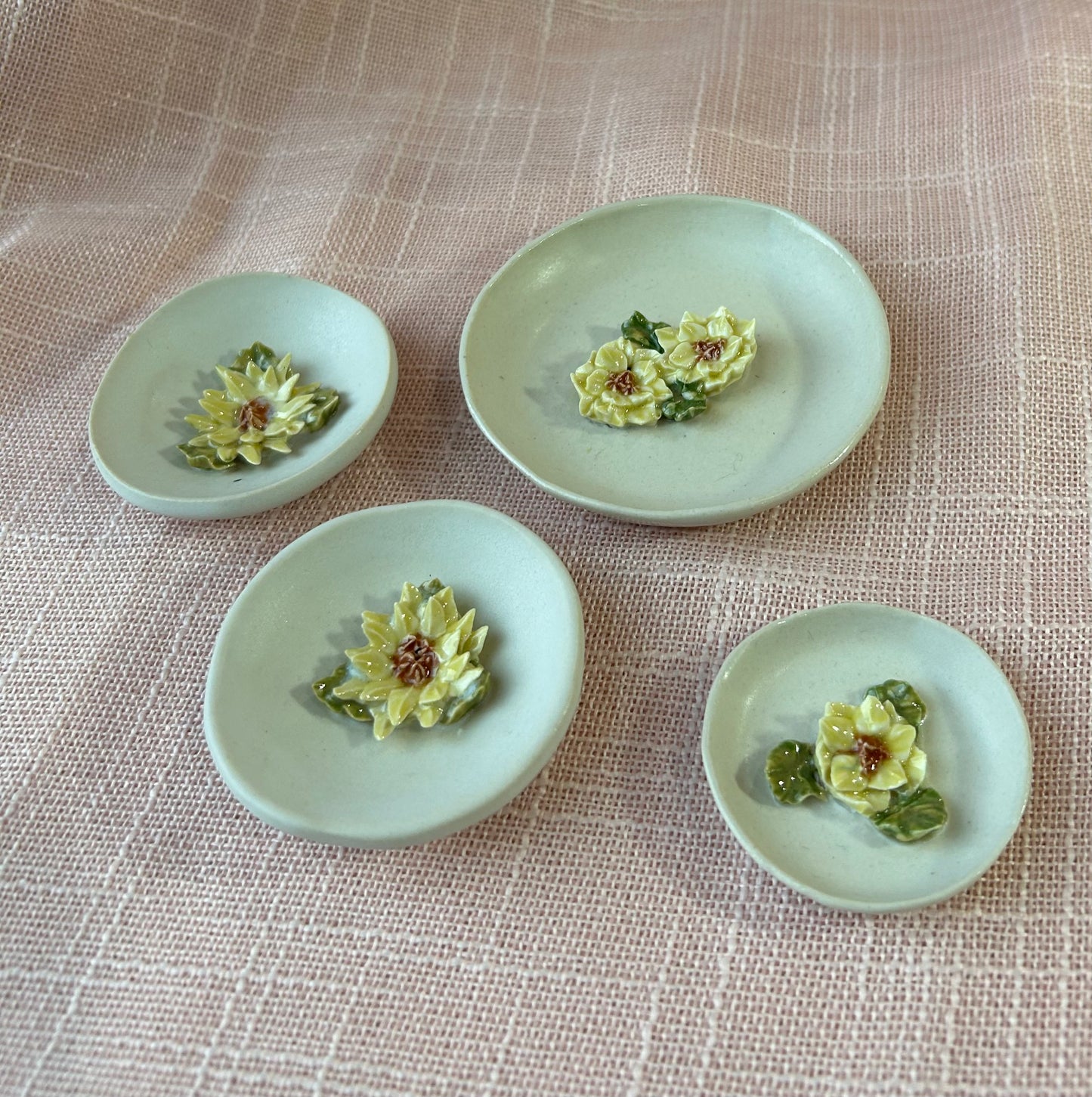 2.5" Round Trinket Dish - Sunflower Collection