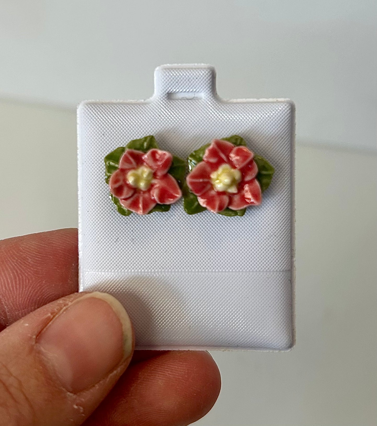 Poinsettia Studs