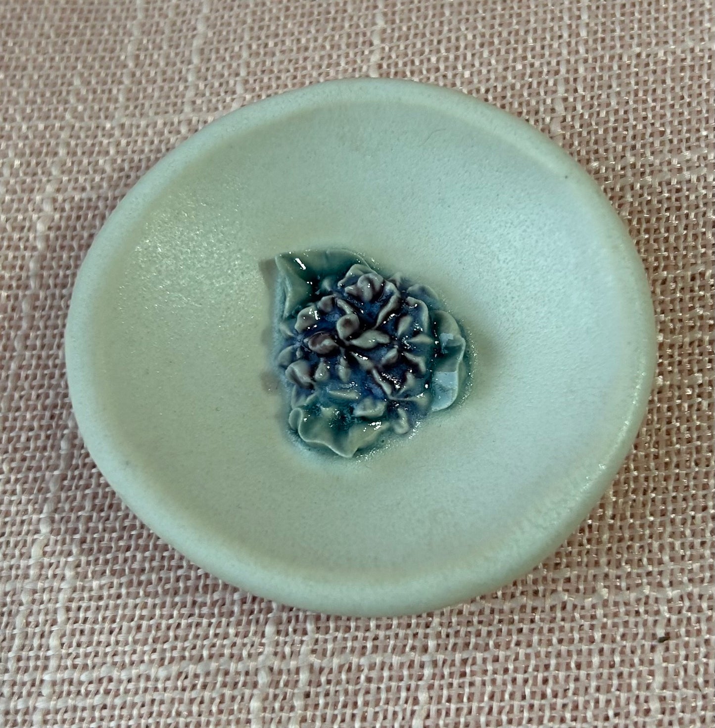 2.5" Round Ring Dish - Purple Hydrangea Collection