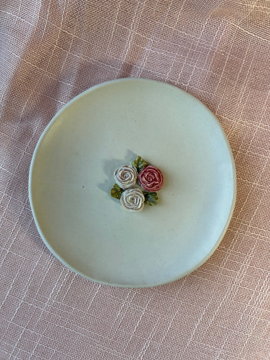 6" Round Trinket Dish - Blush Rose Collection