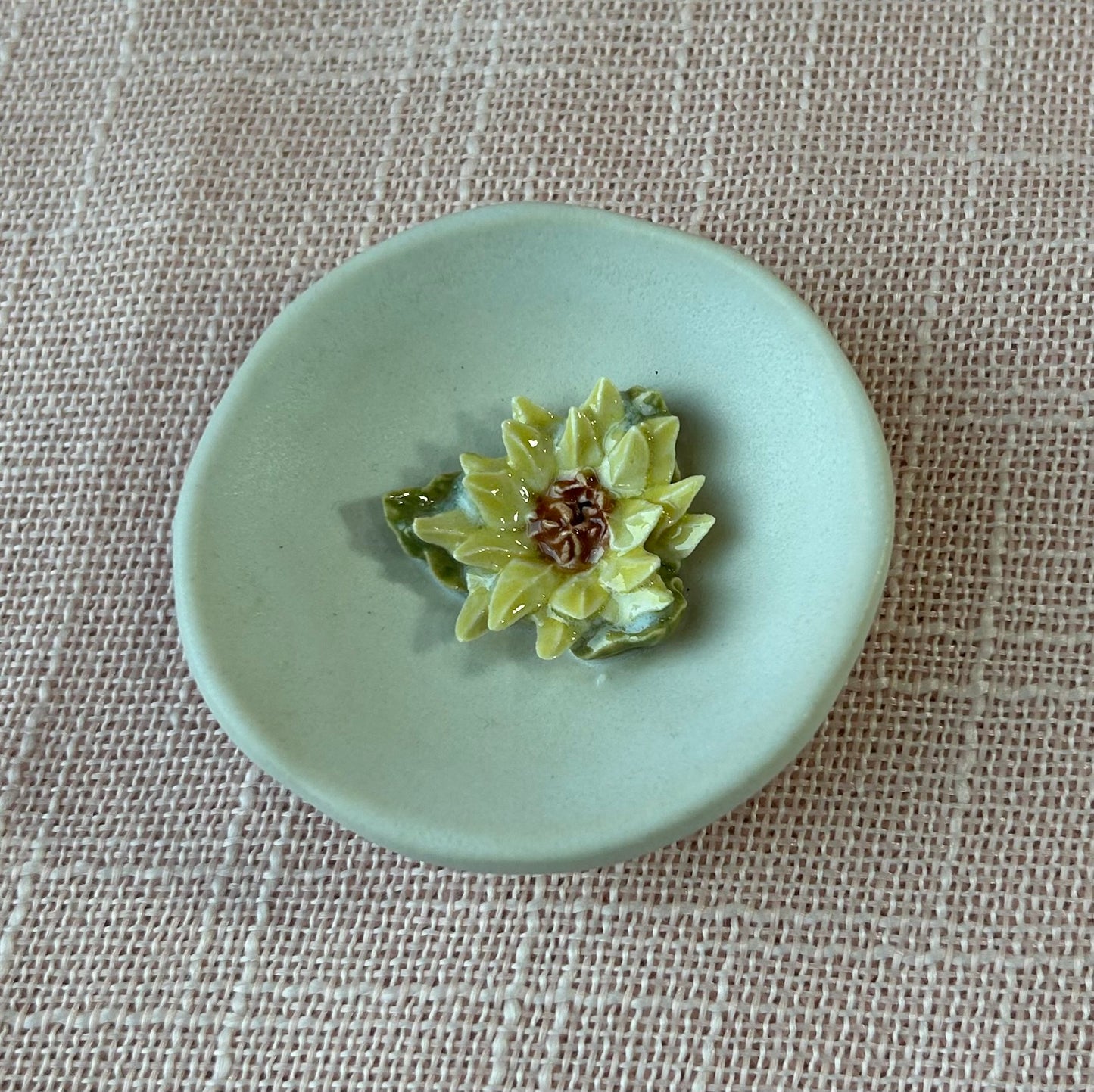 2.5" Round Trinket Dish - Sunflower Collection