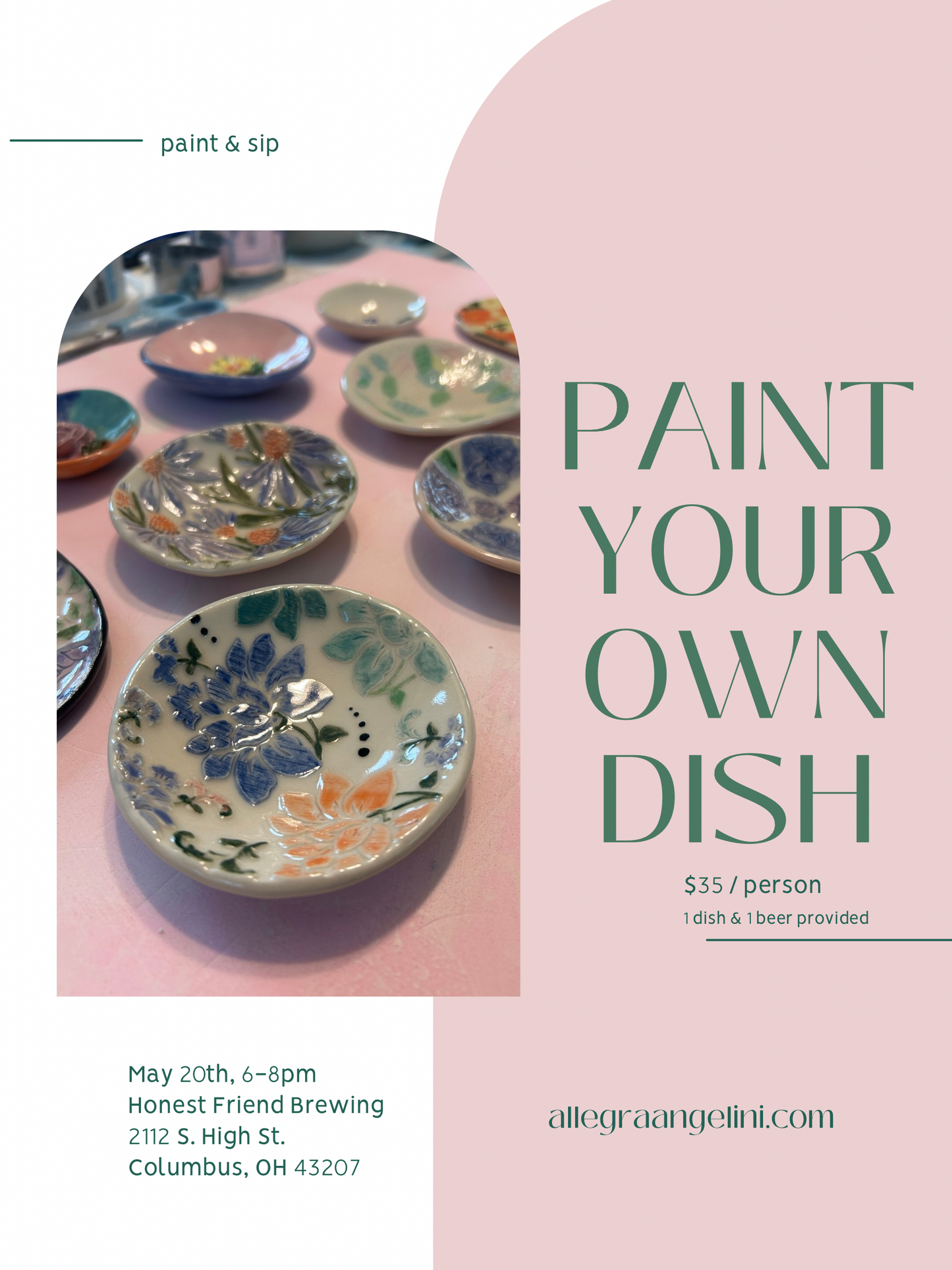 Paint Your Own Trinket Dish - June 29th, 6-8pm
