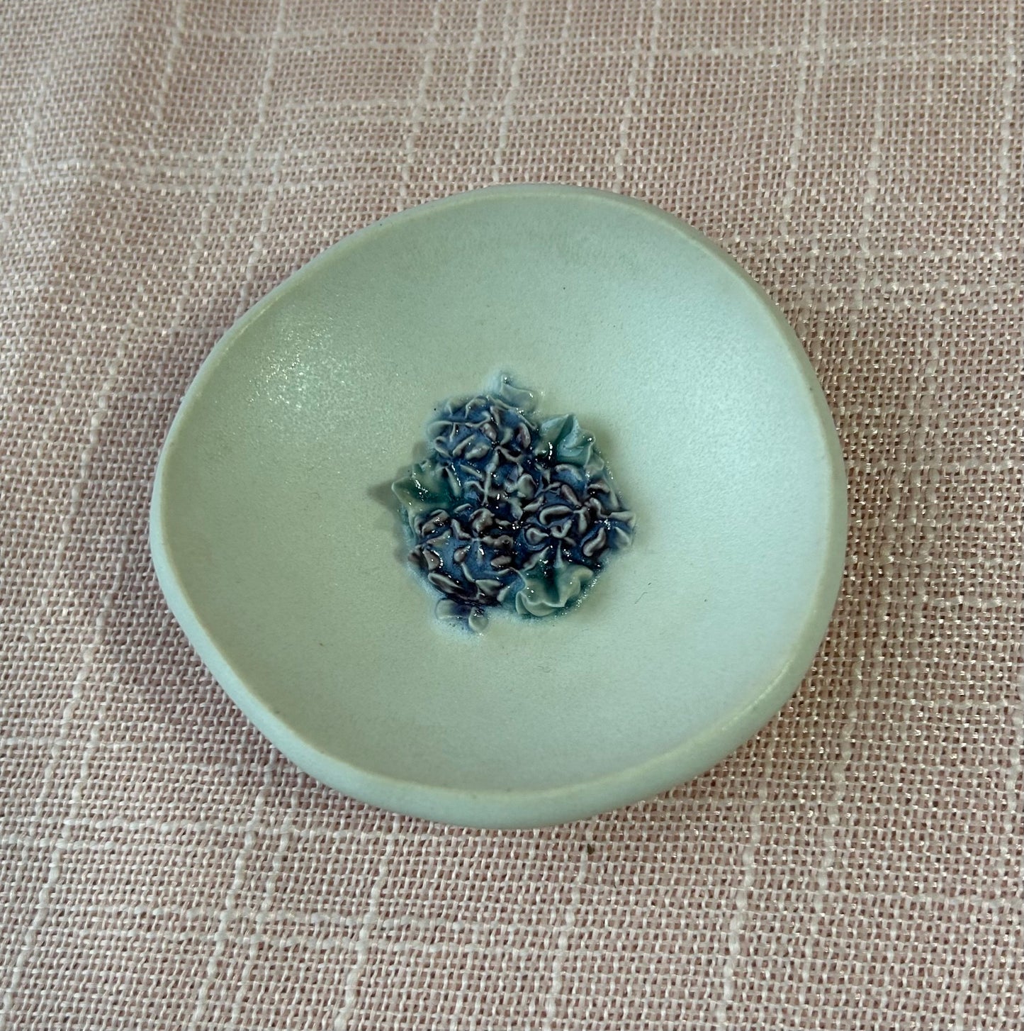 3" Round Ring Dish - Purple Hydrangea Collection