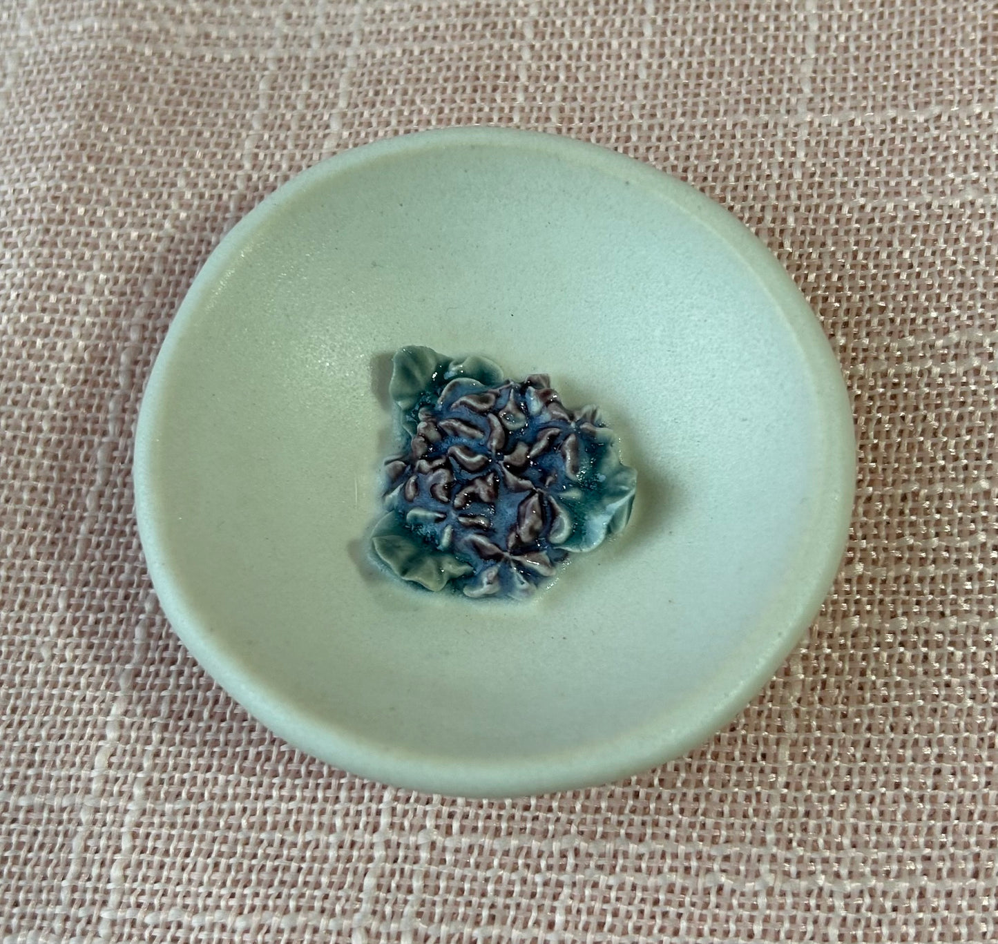 2.5" Round Ring Dish - Purple Hydrangea Collection