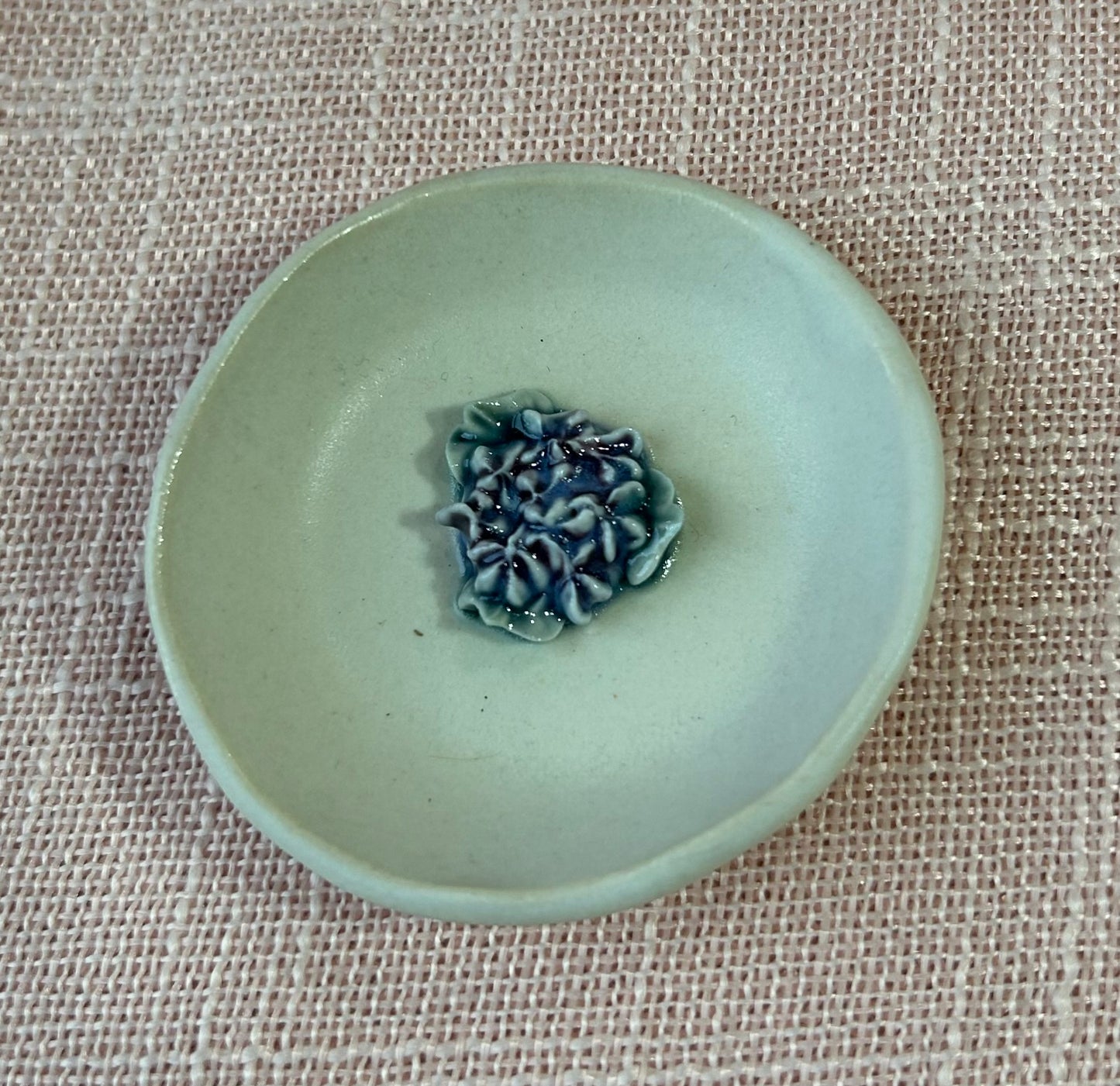 2.5" Round Ring Dish - Purple Hydrangea Collection