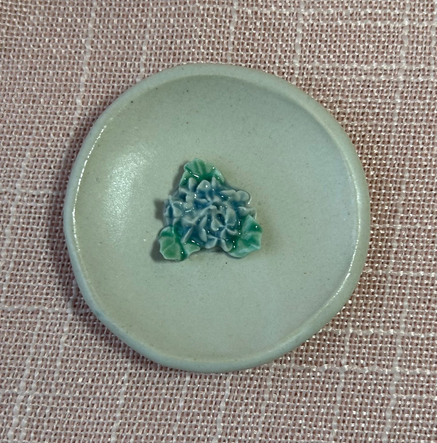 2.5" Round Trinket Dish - Blue Hydrangea Collection