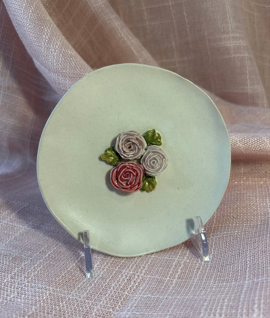 4.5" Round Trinket Dish - Blush Rose Collection